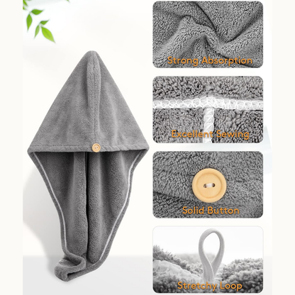 Microfiber Hair Drying Cap