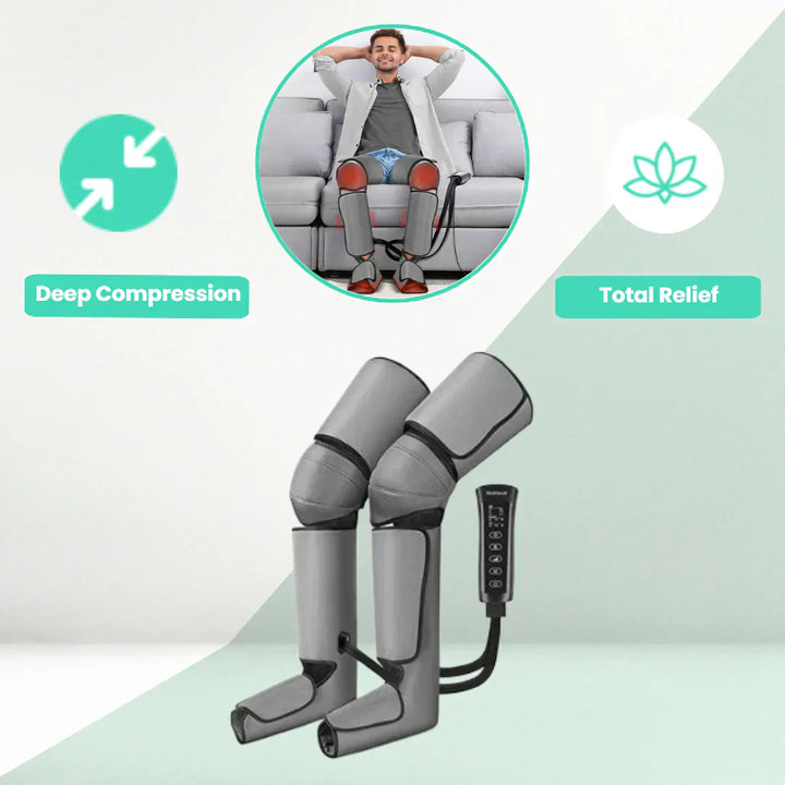 Compression Therapy for Foot with Air Pressure  Shiatsu Massage Therapy