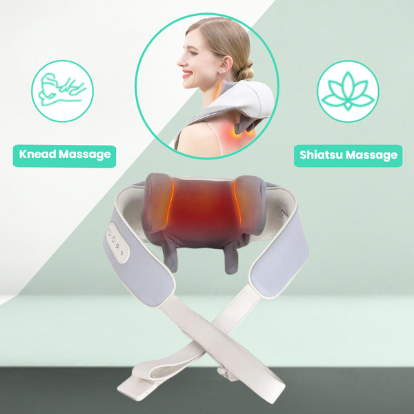 Kneading Neck Massager - Deep Tissue Shiatsu Relief | Heat Therapy