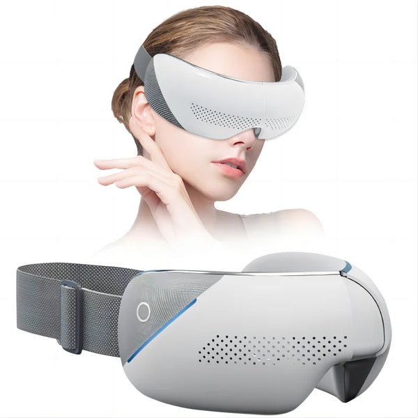 Visible Eye Massager with Heat Bluetooth Music Massager for Migraines Relax Reduce Eye Strain Dark Circle Eye Bags Improve Sleep