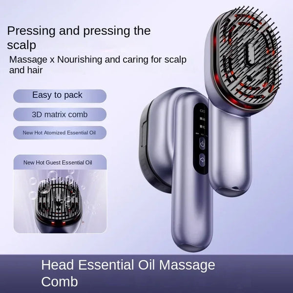 EMS Electric Massage Comb Hair Growth Massage Scalp Brush Imitating Manual Kneading Scalp Pressure Relief Liquid Oil Applicator