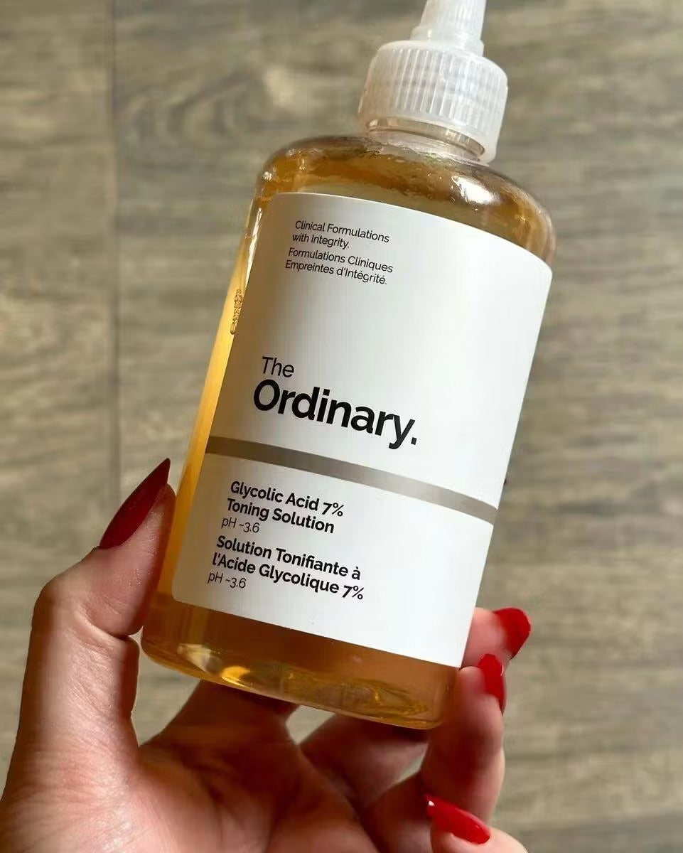 The Ordinary Glycolic Acid 7% Exfoliating Toner  Brightening & Skin Smoothing Formula (240ml)