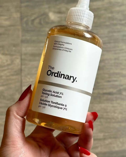 The Ordinary Glycolic Acid 7% Exfoliating Toner  Brightening & Skin Smoothing Formula (240ml)