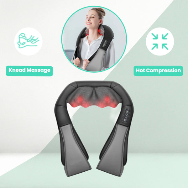 Kneading Neck Massager | U-Shaped Shiatsu Neck & Shoulder Massager with Heat