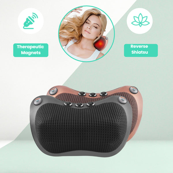 Neck Massage Pillow – Relax with Electric Shiatsu for Head, Back & Shoulders